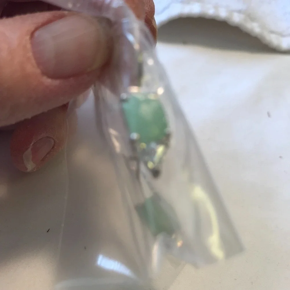 Avon Sterling Silver Chalcedony Earrings
